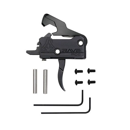 RISE RAVE PCC TRIGGER W/ ANTI-WALK PINS CURVED - Hunting Accessories